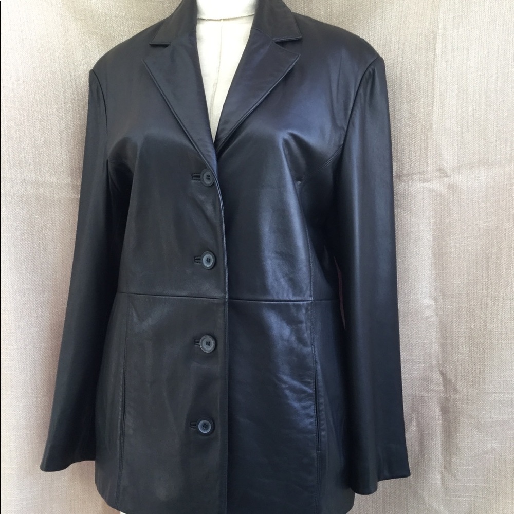 LEATHER JACKET Black